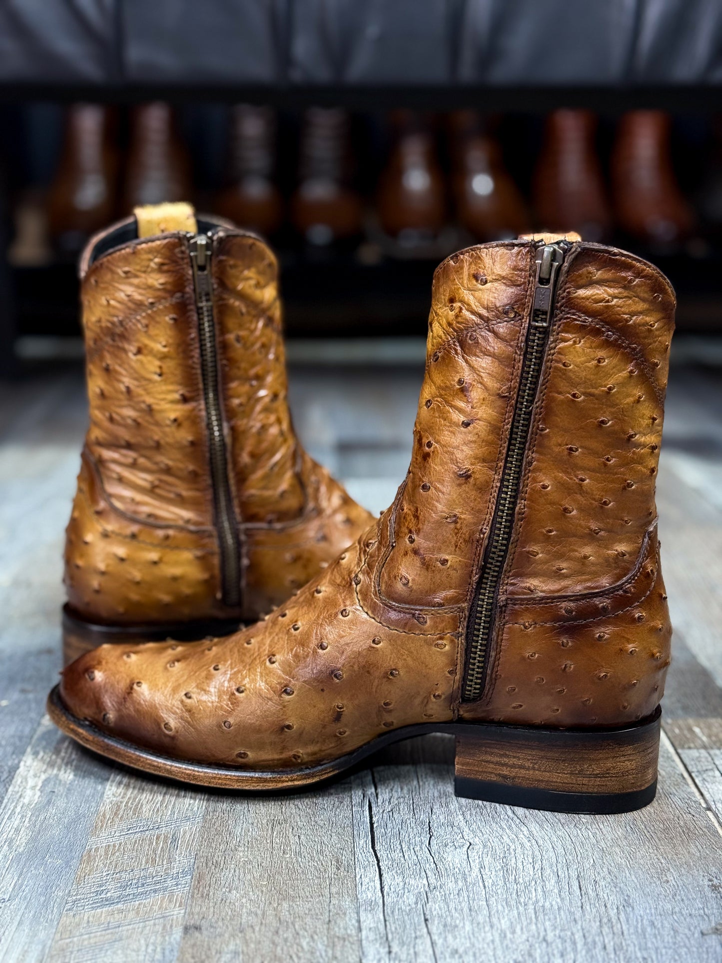 EMMA FULL AVESTRUZ BOOTS OVAL
