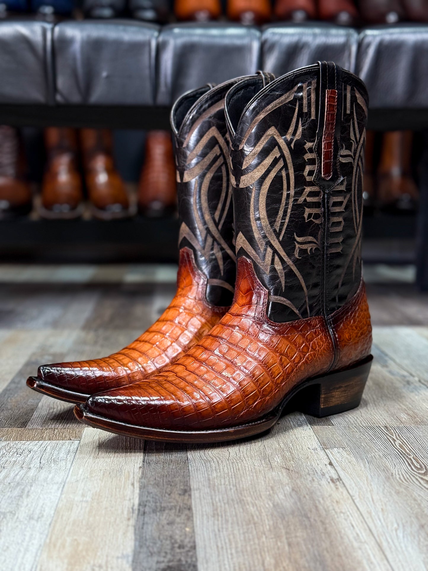EMMA BROWN PITON BOOTS 