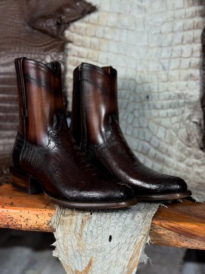 EMMA DARK BROWN PATA DE AVESTRUZ