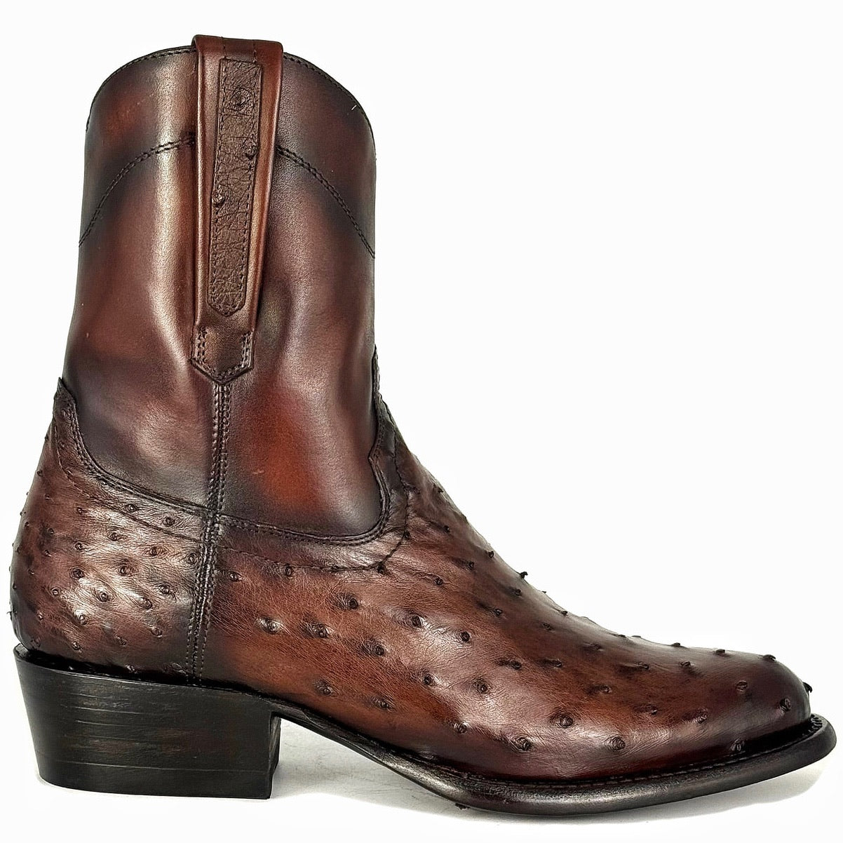 EMMA BROWN AVESTRUZ BOOTS OVAL