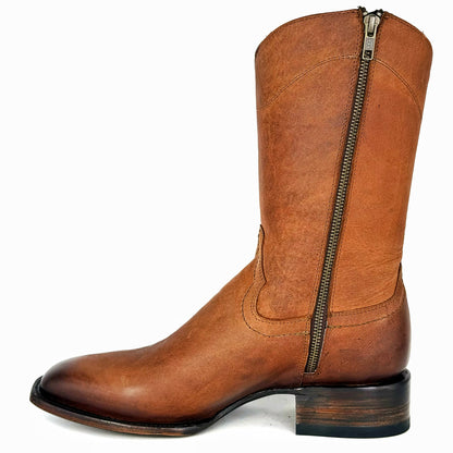 CARLO BROWN PITON BOOTS 
