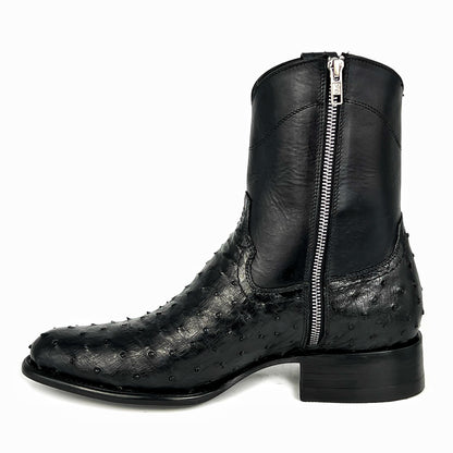 EMMA BLACK AVESTRUZ BOOTS