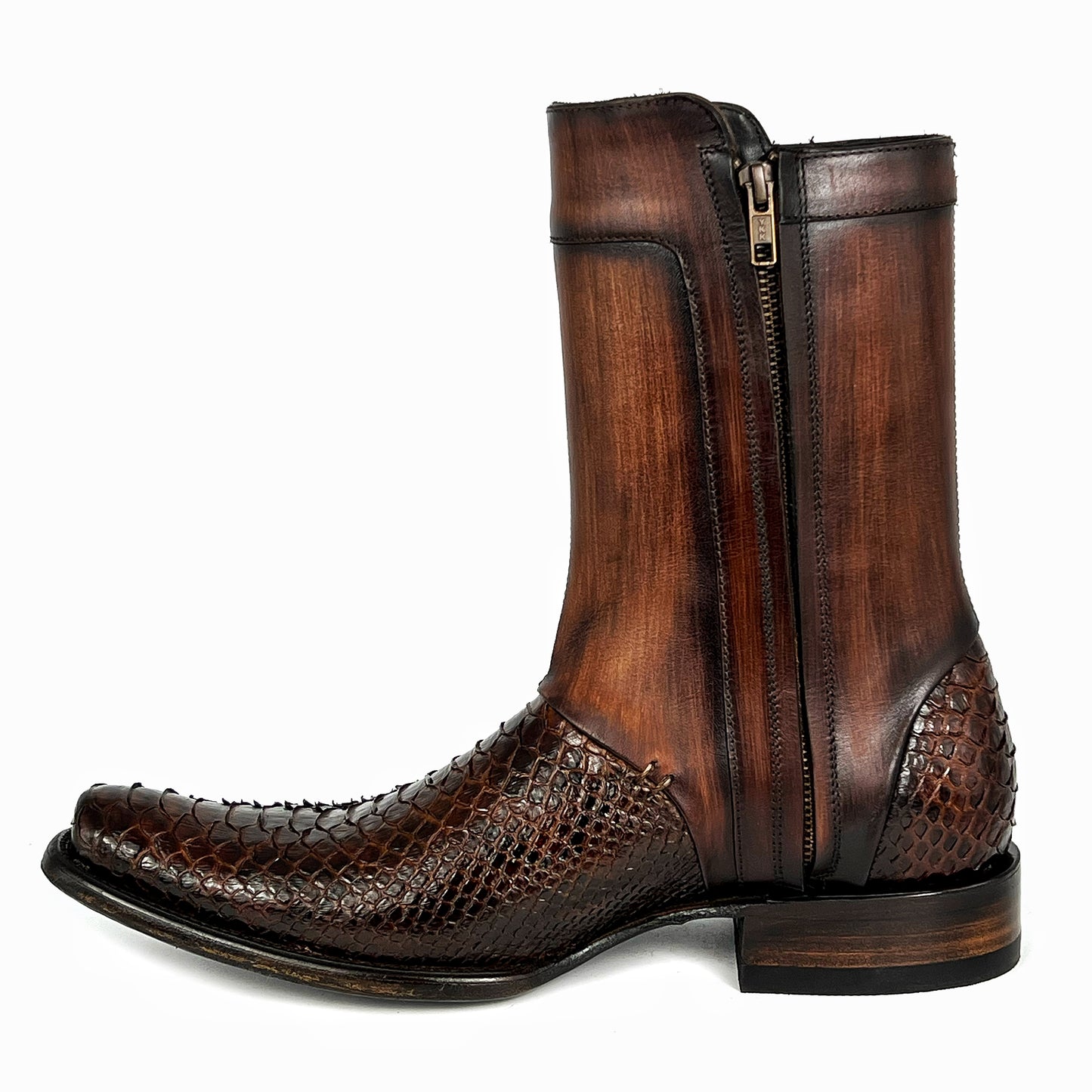 PAULO BROWN PITON BOOTS