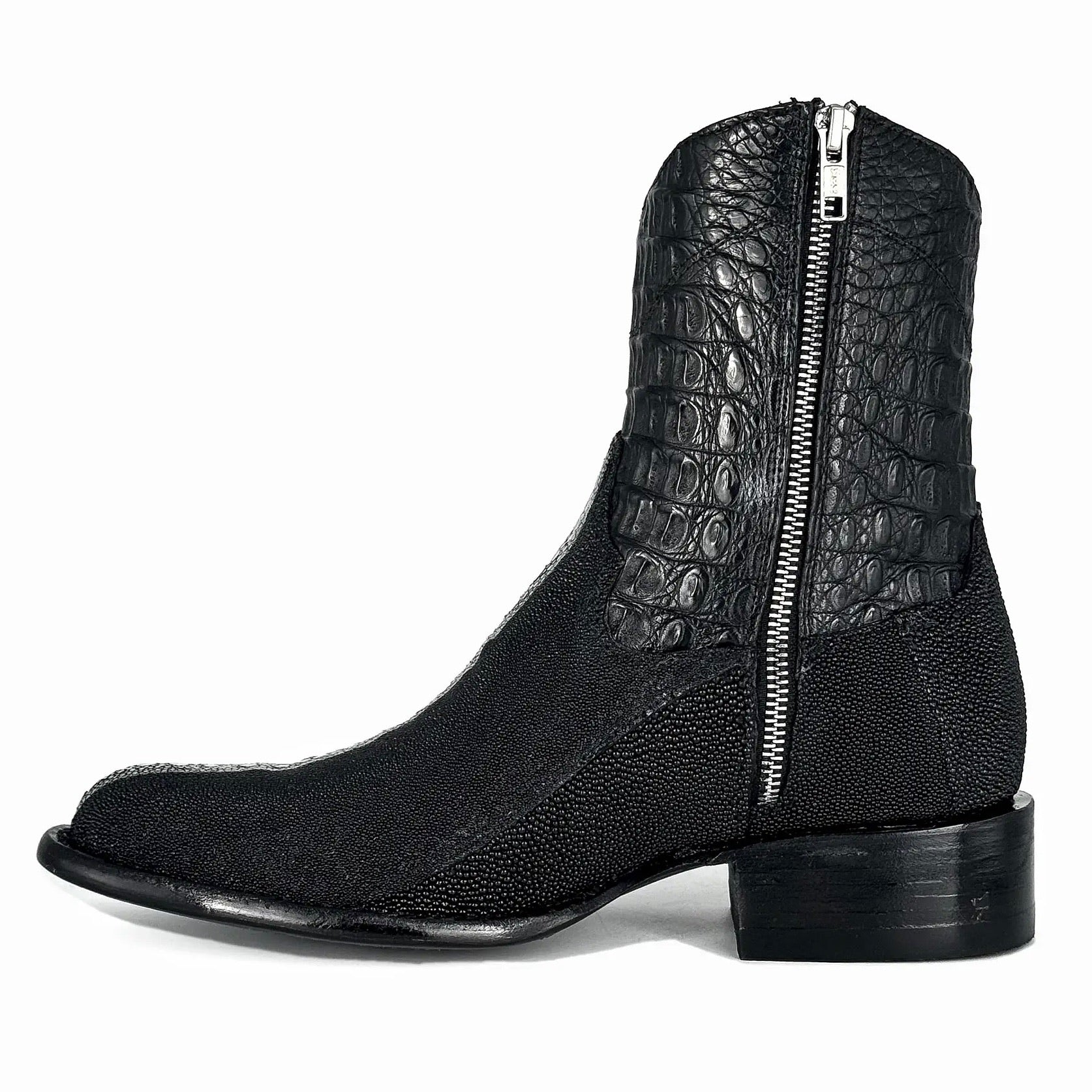 EMMA BLACK MANTARRAYA REINA & COCODRILO BOOTS OVAL