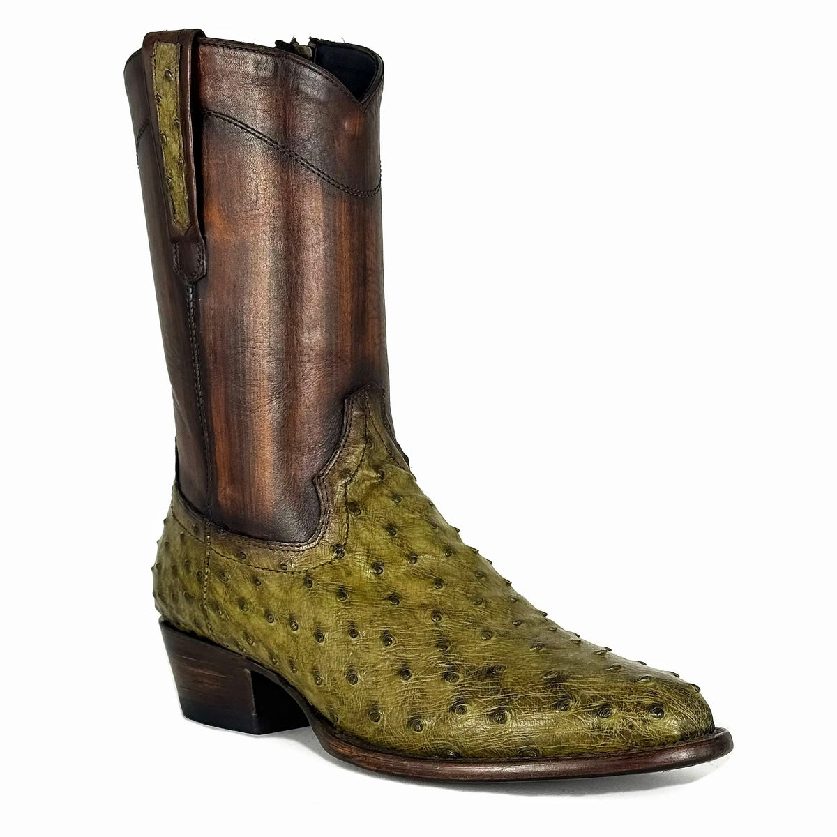 EMMA BROWN OSTRICH BOOTS 