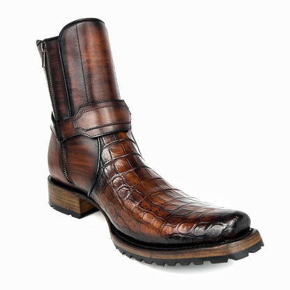 CARLO BROWN COCODRILO BOOTS