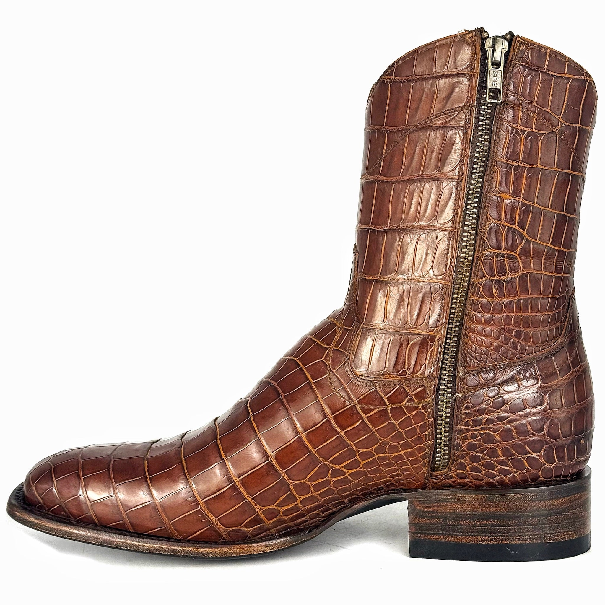 EMMA CARAMELO FULL COCODRILO SIAMES BOOTS FRANCESA