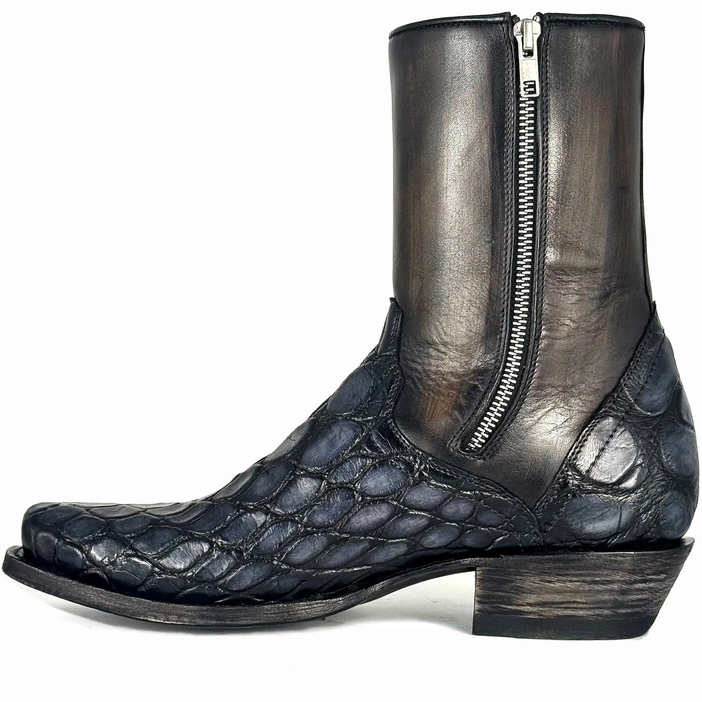 MÁXIMO GRIS AZUL COCODRILO ALLIGATOR NEVADA