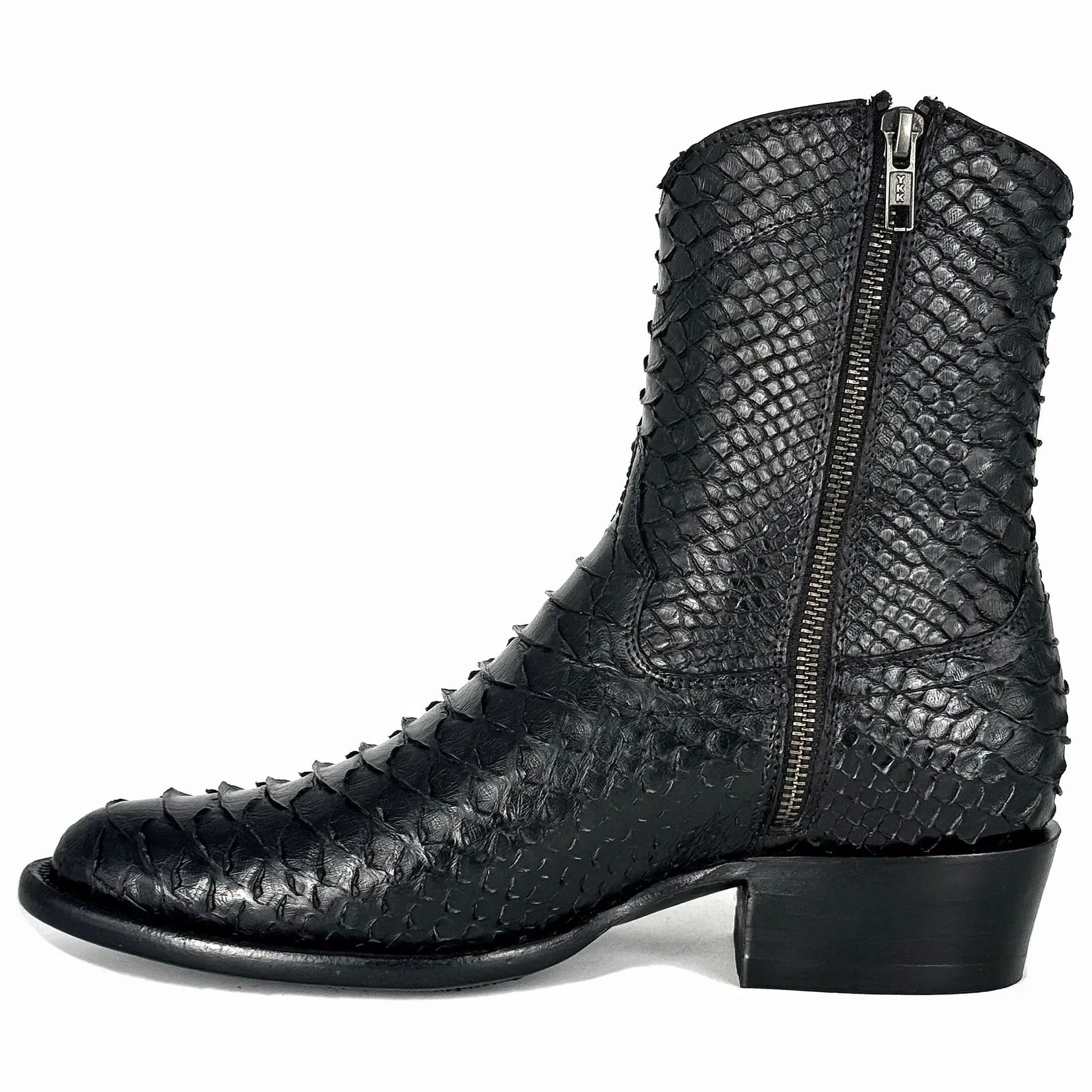 EMMA BLACK FULL PITON BOOTS OVAL