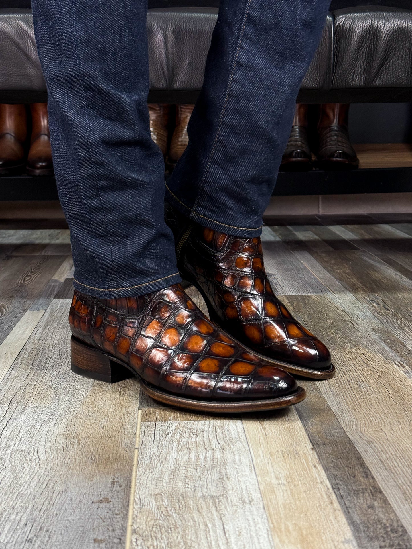 EMMA SOMBREADO FULL COCODRILO MORELETI BOOTS OVAL