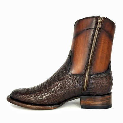 EMMA BROWN COCODRILO FUSCUS BOOTS OVAL