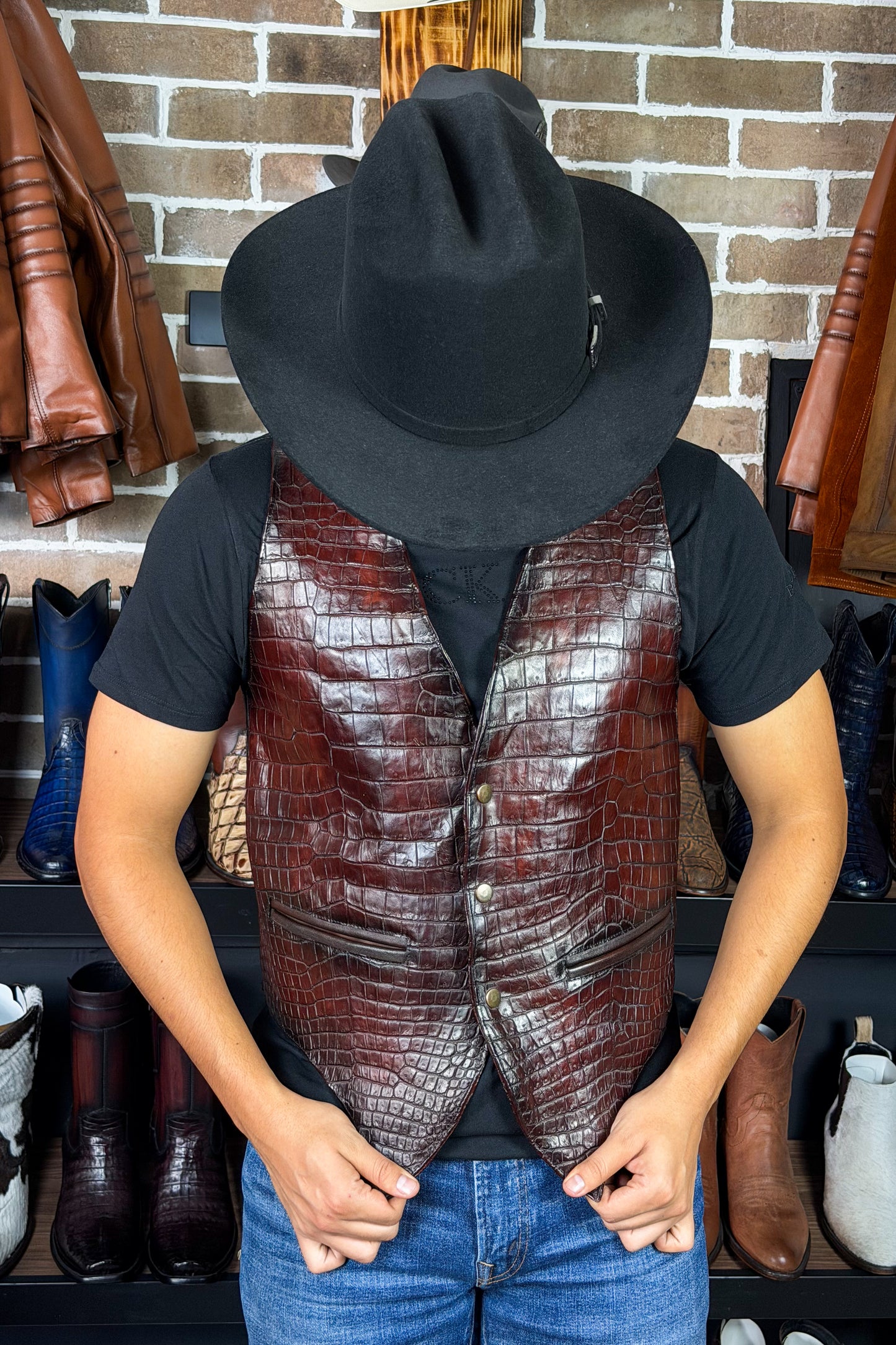 CHALECO BROWN COWBOY COCODRILO