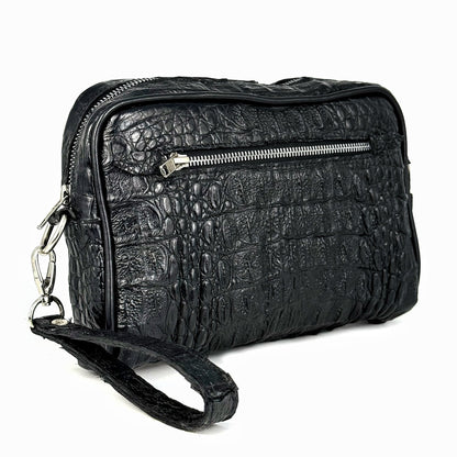 BANDOLERA BLACK COCODRILO FUSCUS