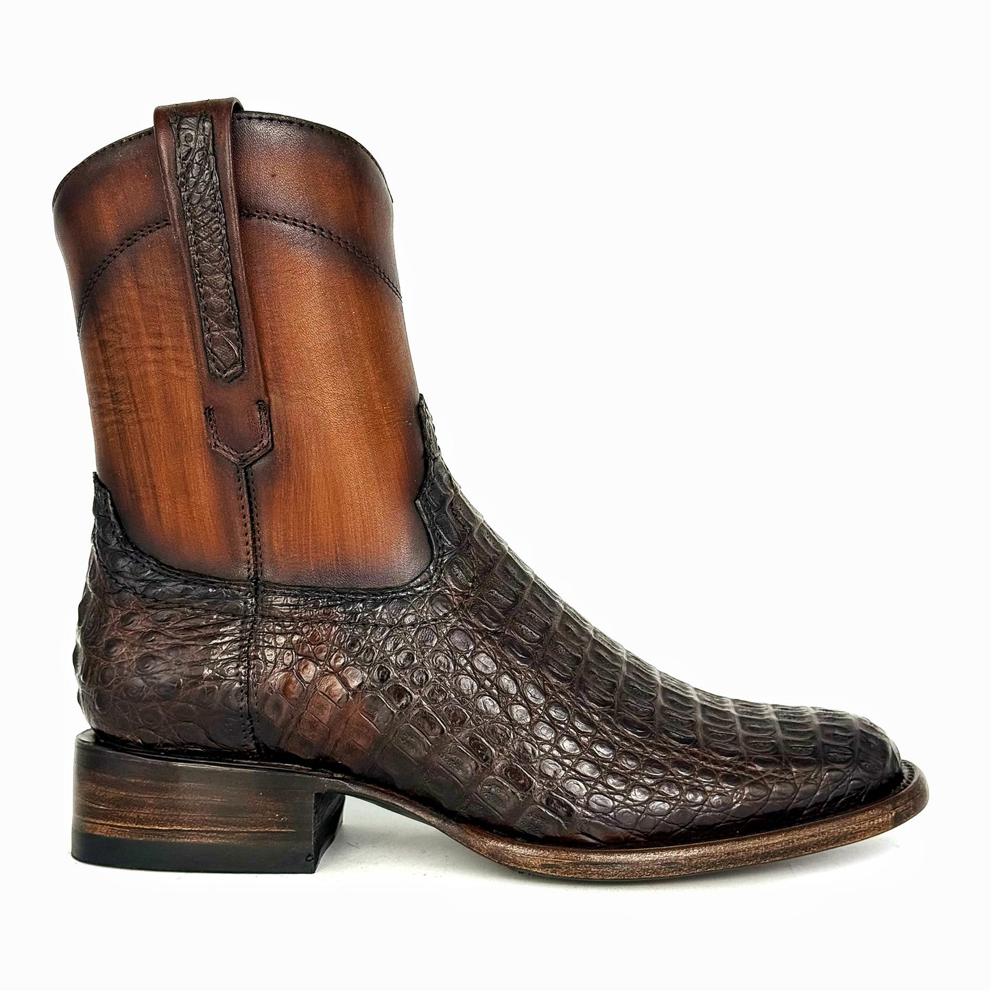 EMMA BROWN COCODRILO FUSCUS BOOTS OVAL