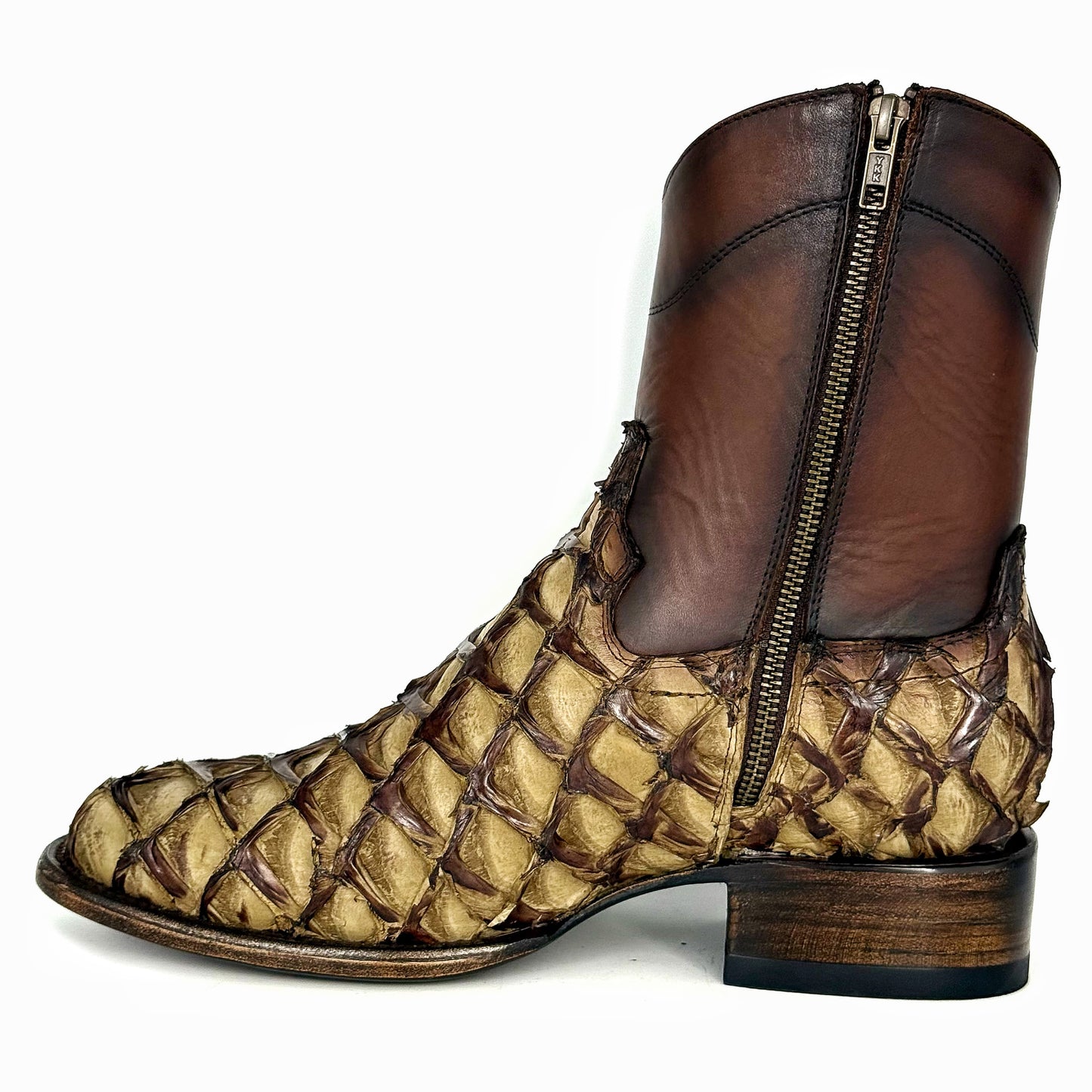 CARLO BROWN PITON BOOTS 