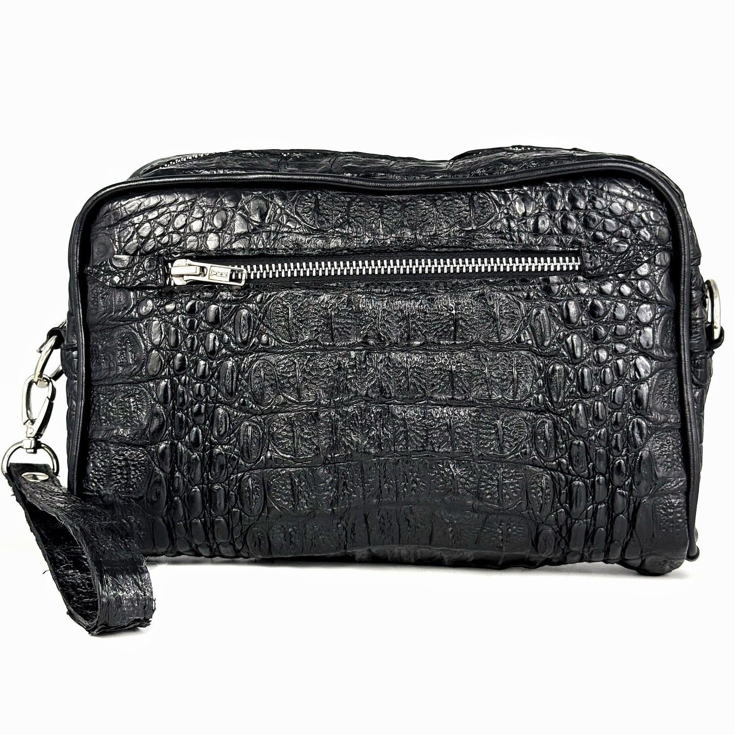 BANDOLERA BLACK COCODRILO FUSCUS