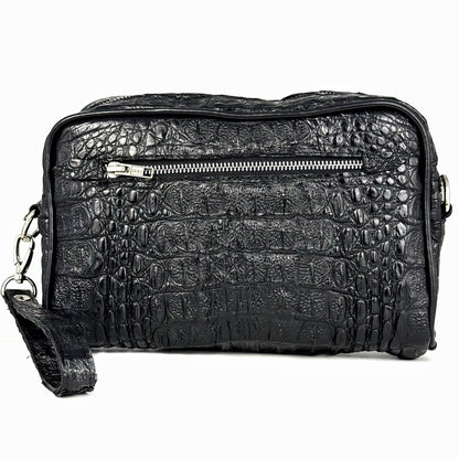 BANDOLERA BLACK COCODRILO FUSCUS