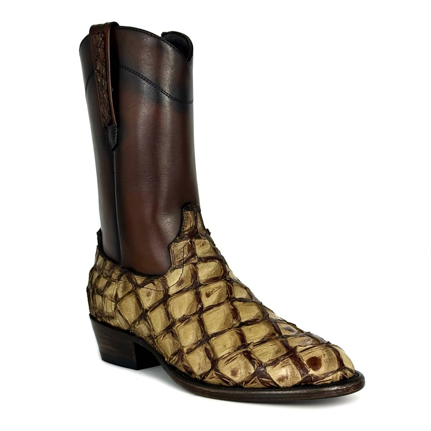 CARLO BROWN PITON BOOTS 