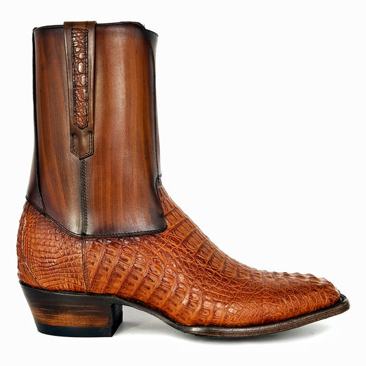 EMMA BROWN OSTRICH BOOTS 