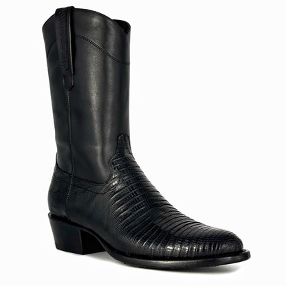 EMMA HIGH BLACK LIZARD OVAL