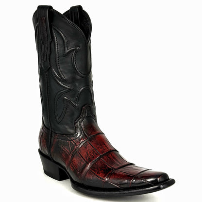 COWBOY RED BLACK ALLIGATOR BOOTS HOLANDA