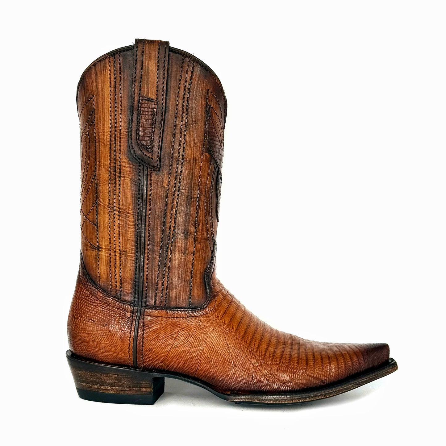 EMMA BROWN LIZARD BOOTS 