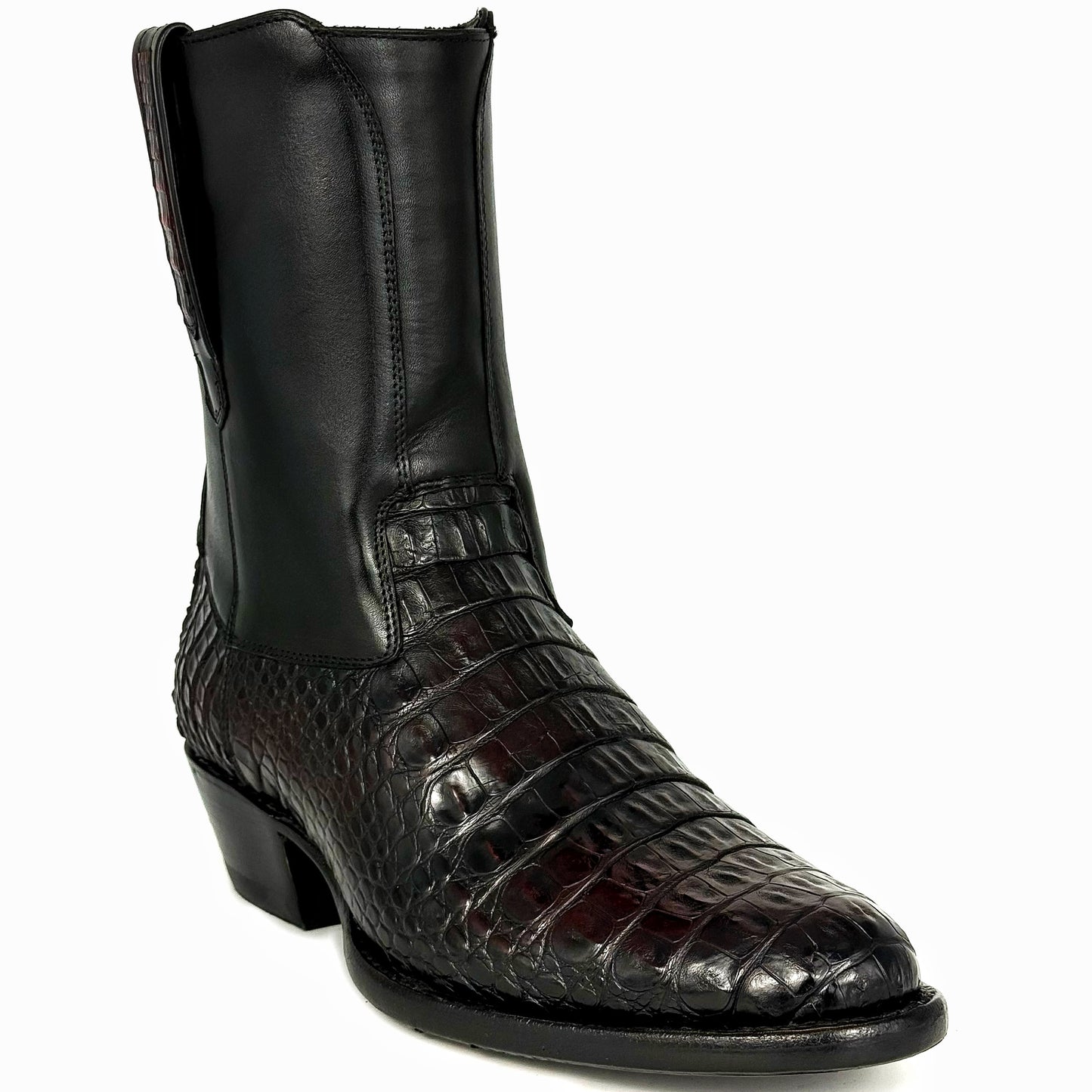 ARTHUR BLACK CHERRY LOMO COCODRILO FUSCUS BOOTS OVAL