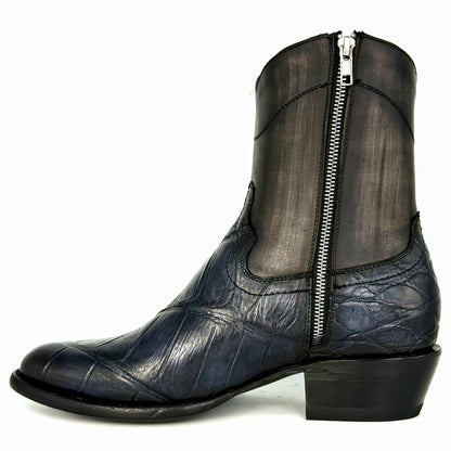 EMMA GREY BLUE COCODRILO ALLIGATOR OVAL