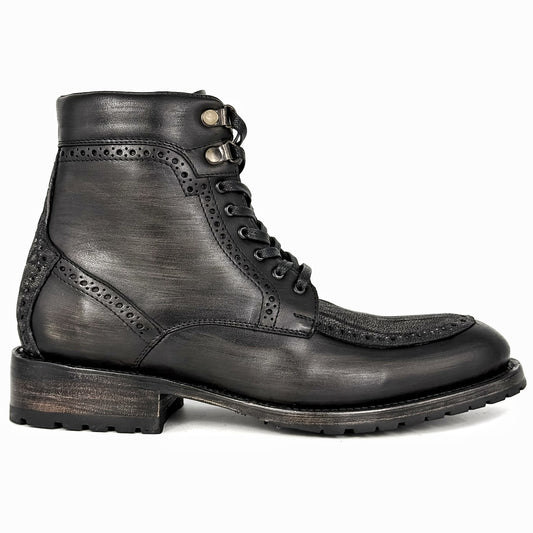 CARLO BROWN PITON BOOTS 