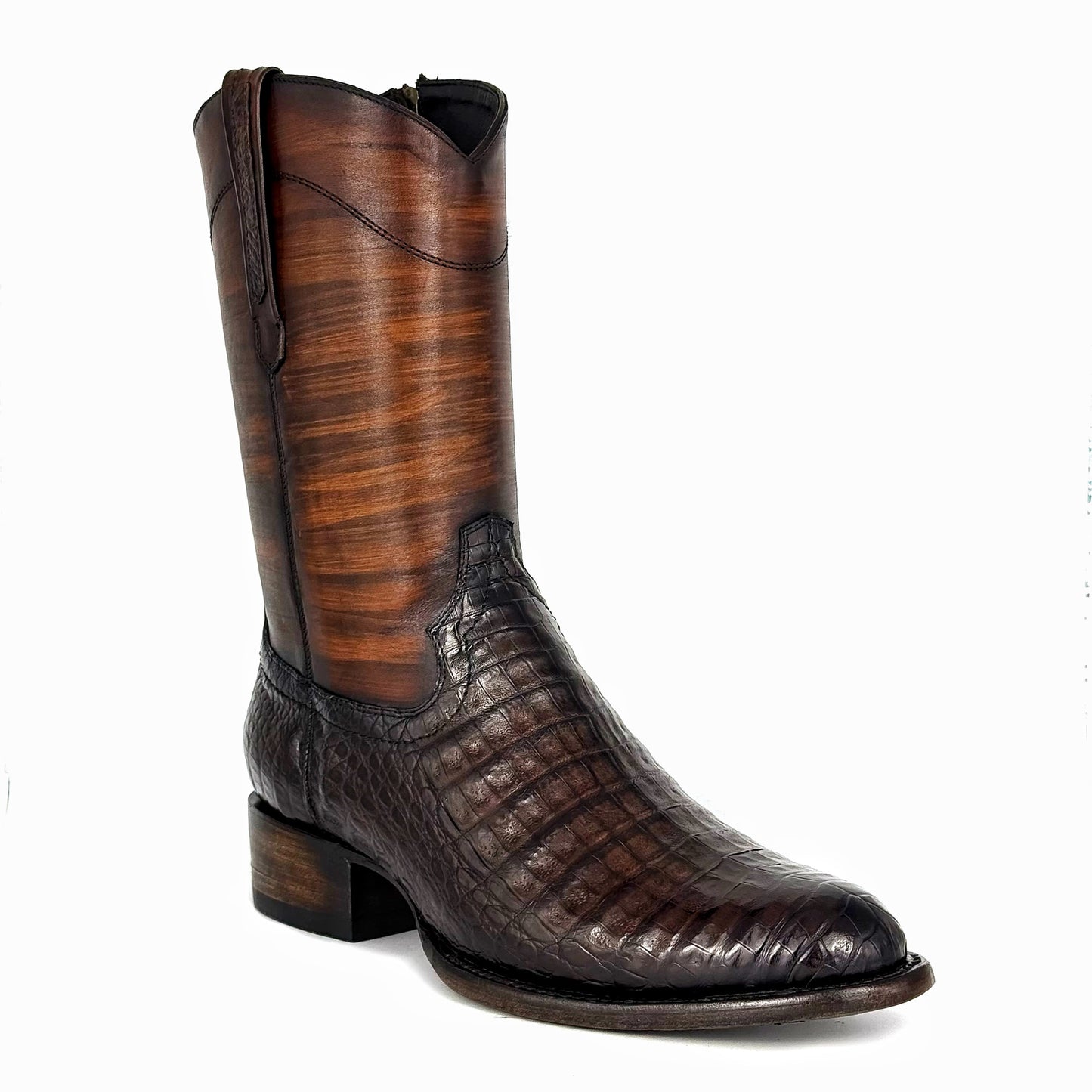 CARLO BROWN PITON BOOTS 