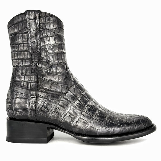 EMMA RUSTIC GREY FULL COCODRILO MORELETI BOOTS OVAL