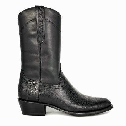 EMMA HIGH BLACK LIZARD OVAL