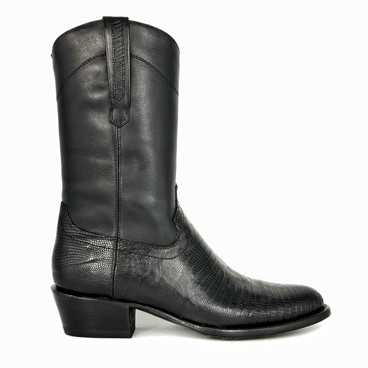 EMMA HIGH BLACK LIZARD OVAL