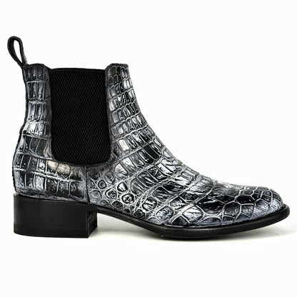 CHELSEA GREY BLACK COCODRILO MORELETI OVAL