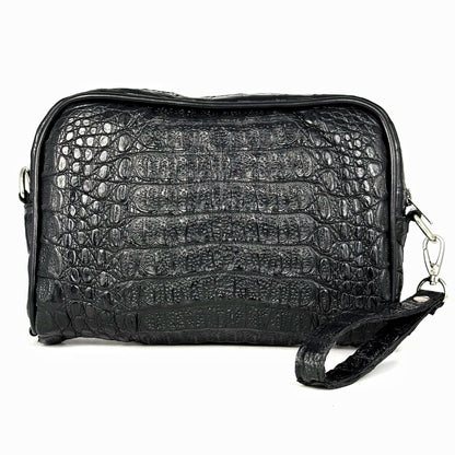 BANDOLERA BLACK COCODRILO FUSCUS