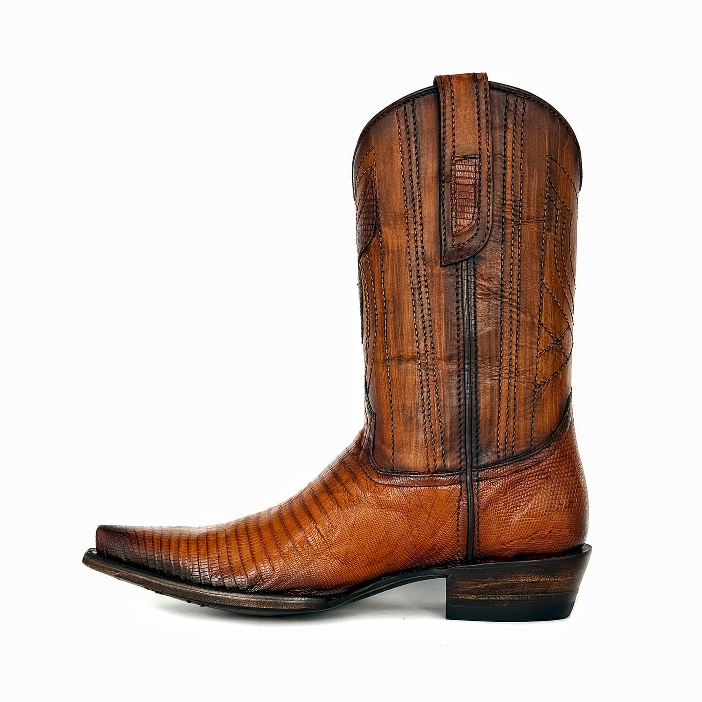 EMMA BROWN LIZARD BOOTS 