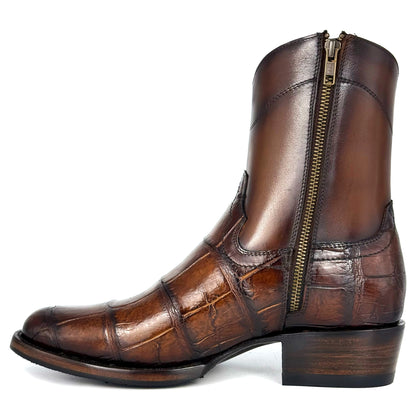 EMMA BROWN COCODRILO ALLIGATOR OVAL