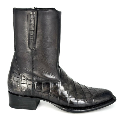 EMMA BROWN OSTRICH BOOTS 