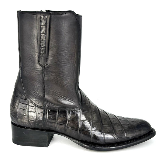 ARTHUR GREY COCODRILO ALLIGATOR BOOTS OVAL
