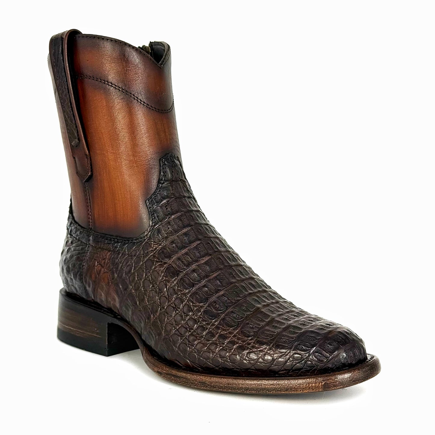 EMMA BROWN COCODRILO FUSCUS BOOTS OVAL