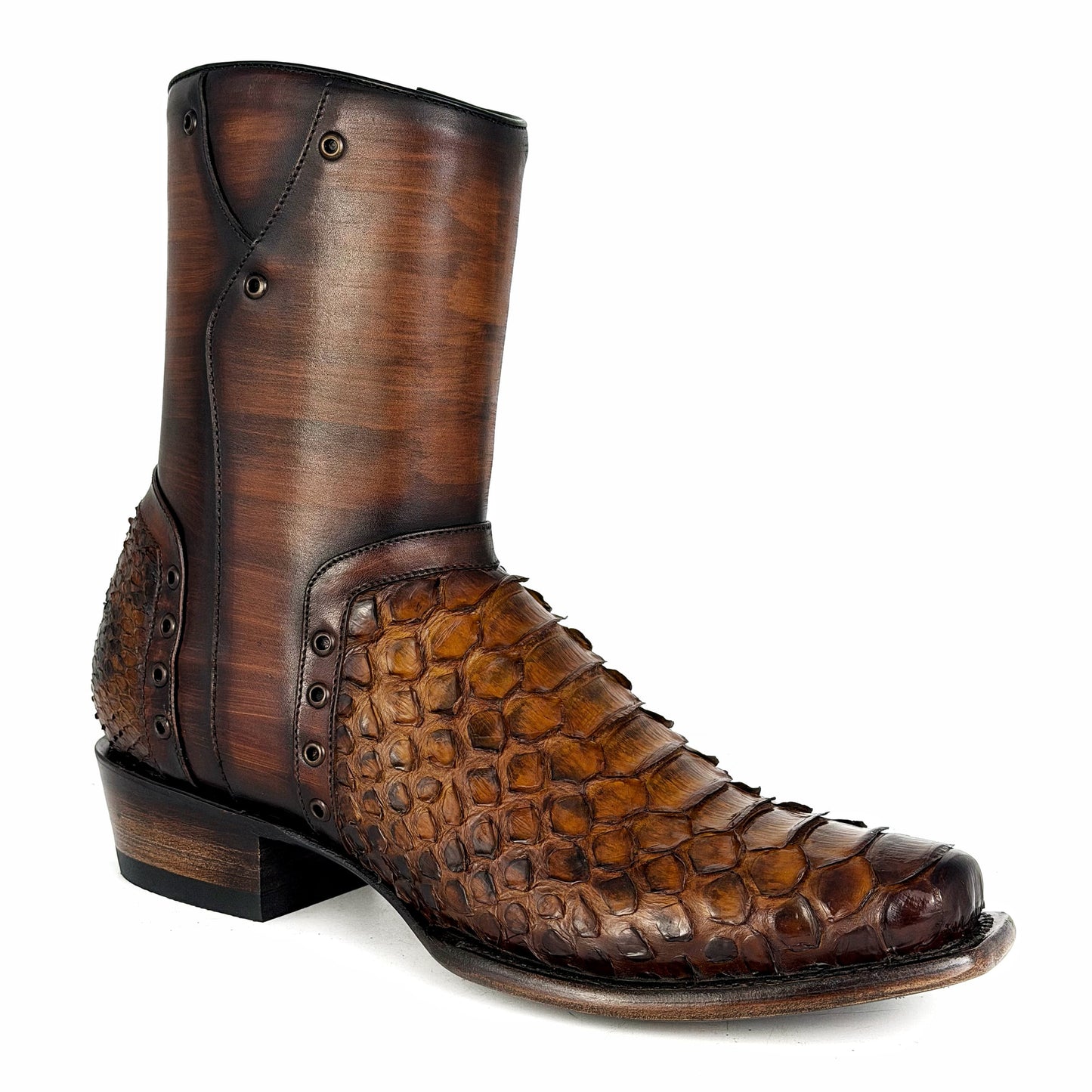 EMMA BROWN OSTRICH BOOTS 