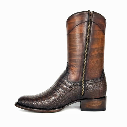 CARLO BROWN PITON BOOTS 