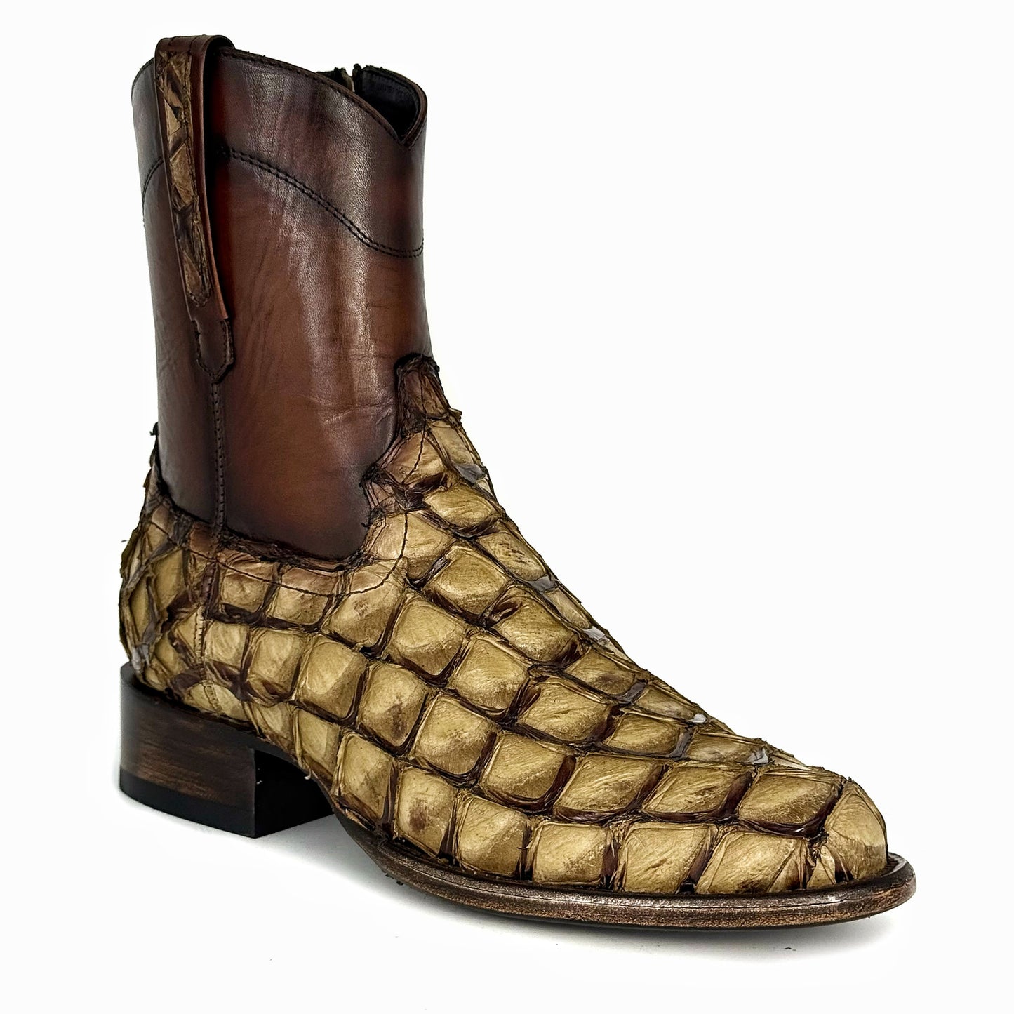 CARLO BROWN PITON BOOTS 