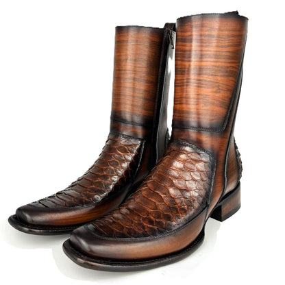 EMILIO BROWN PITON BOOTS