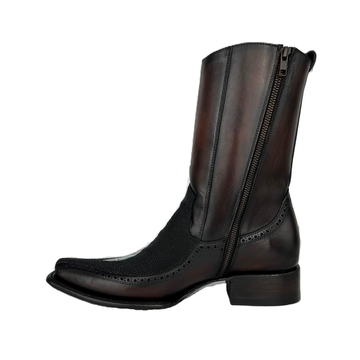 DARK BROWN FLORETA MANTARRAYA BOOTS