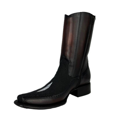 DARK BROWN FLORETA MANTARRAYA BOOTS