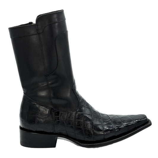 EDGAR BROWN CROCODILE BOOTS 