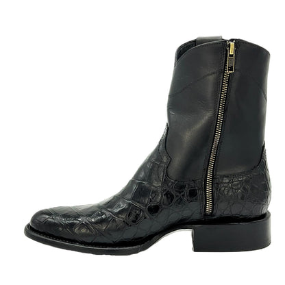 EMMA BLACK COCODRILO BOOTS