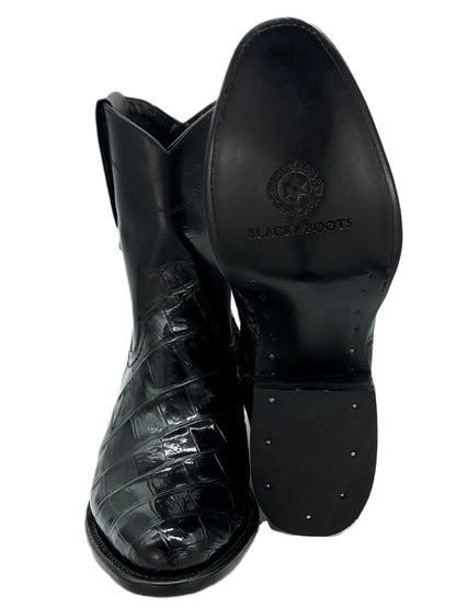 EMMA BLACK COCODRILO BOOTS