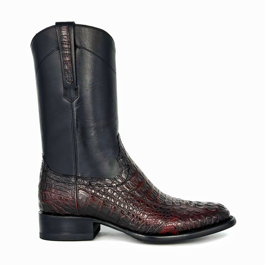 EMMA HIGH RED BLACK COCODRILO FUSCUS OVAL